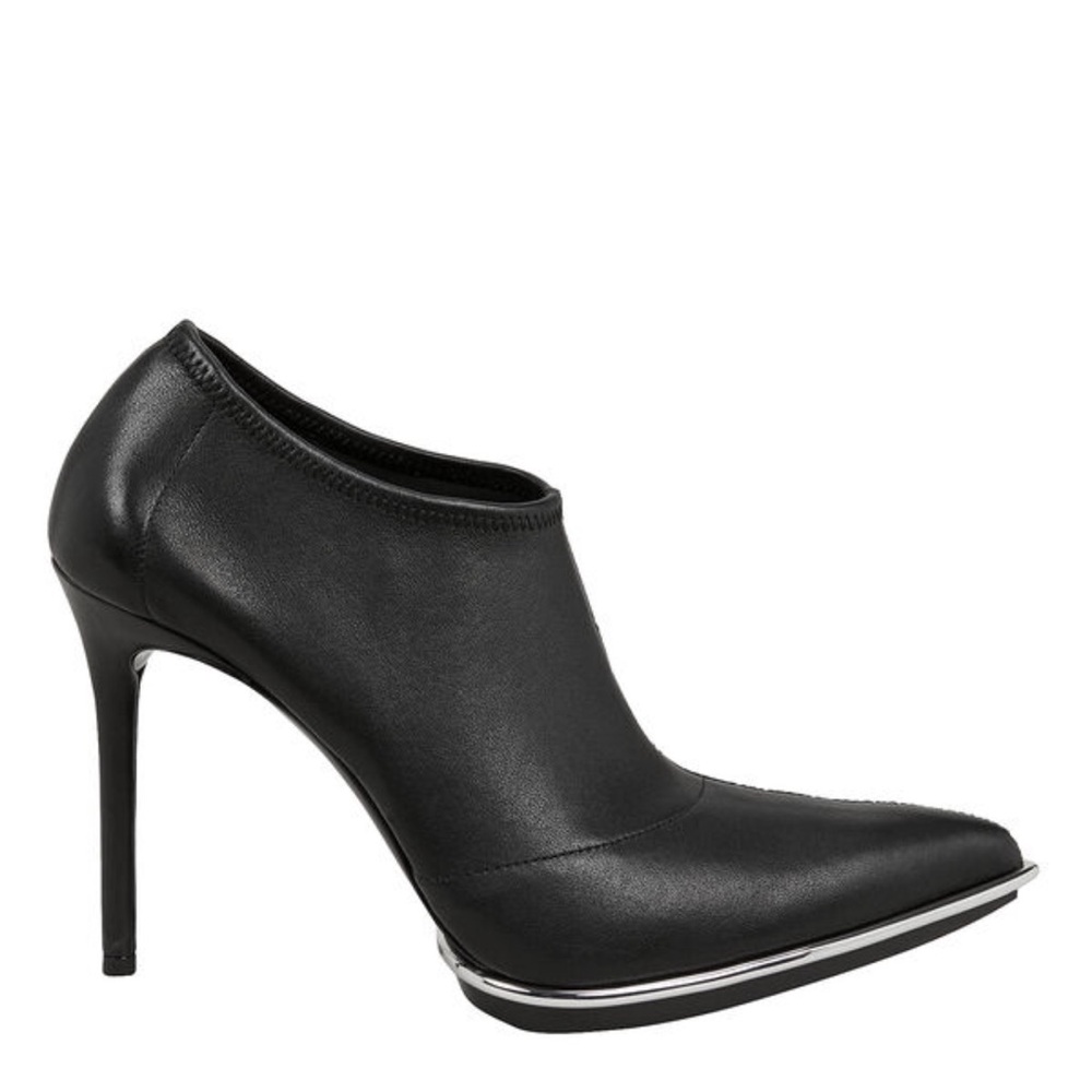 Alexander Wang Cara Silver Trim Stretch Nappa Leather Booties -Size 38 - New